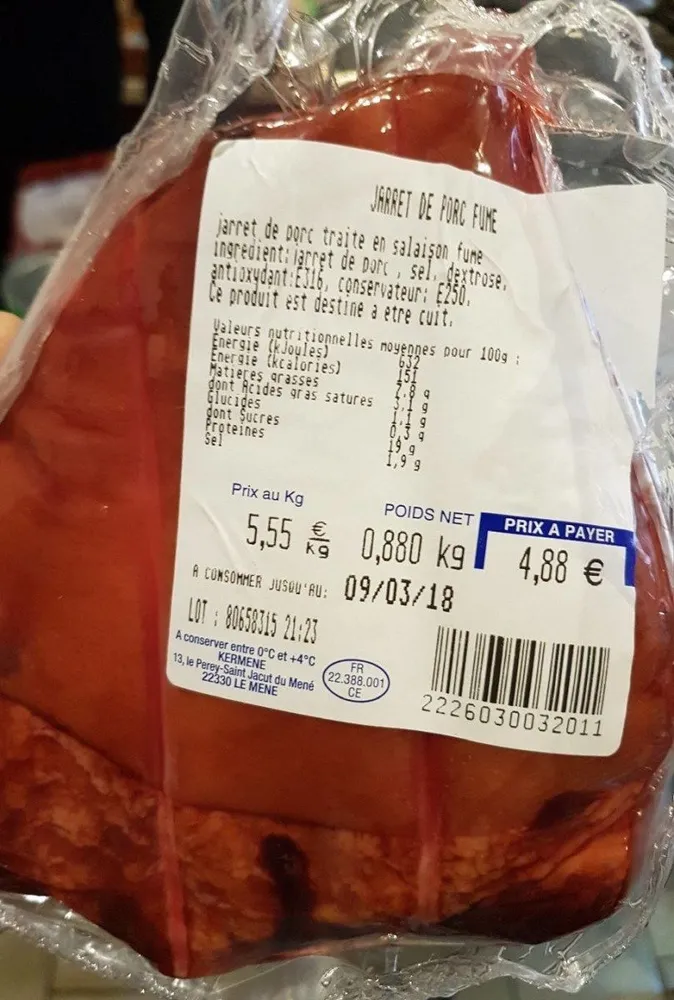 Jarret de porc fumé