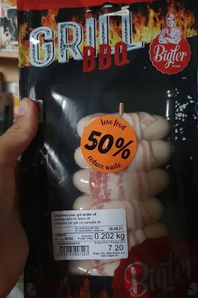 Chipolata pour grille lardé 6x