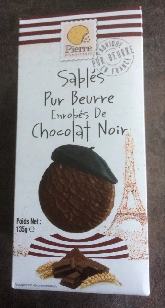 Sablés pur Beurre enrobé de Chocolat noir