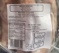 Saucisses surgeles roland Denoual