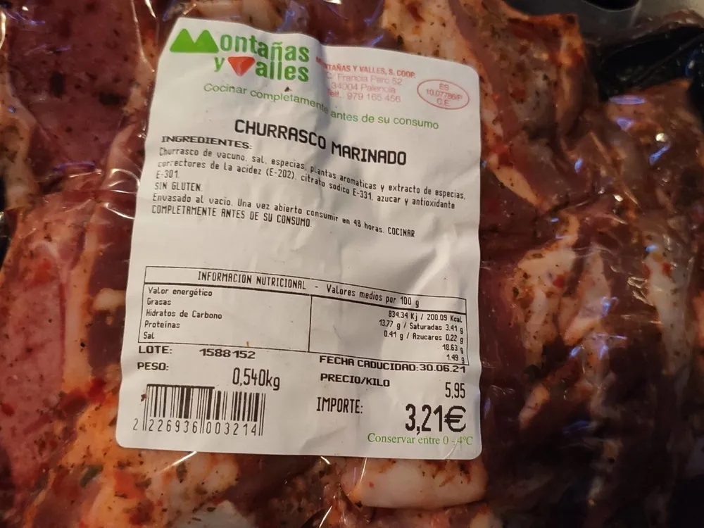 Churrasco marinado