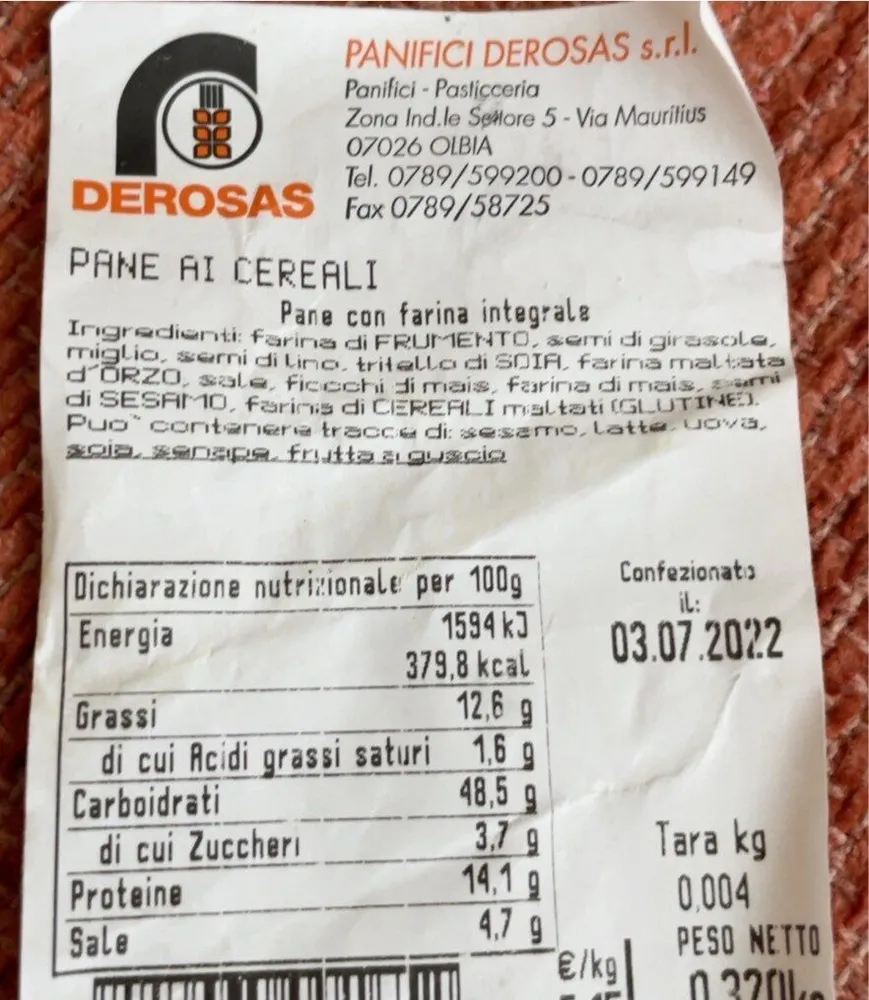Pane ai cereali