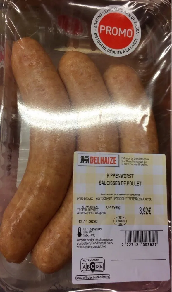 Saucisses de poulet