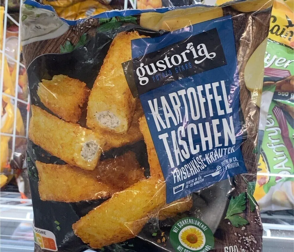 Kartoffel taschen frischkäse- kräuter