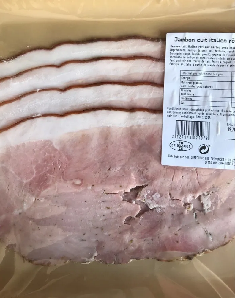 Jambon cuit italien aux herbes