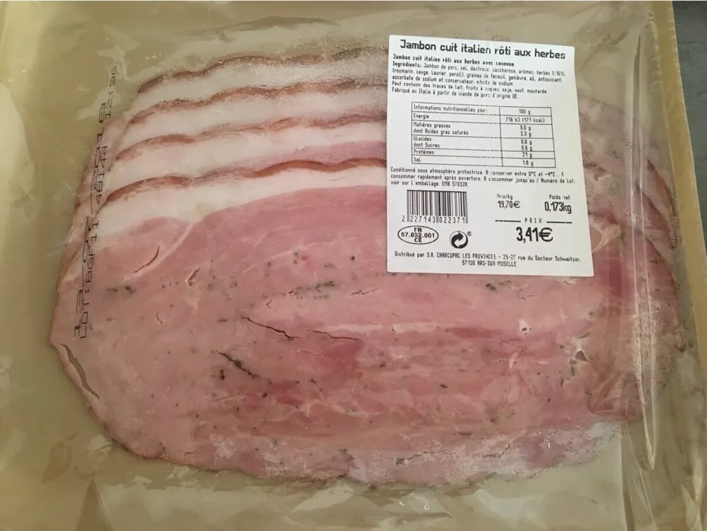 Jambon cuit roti aux herbes