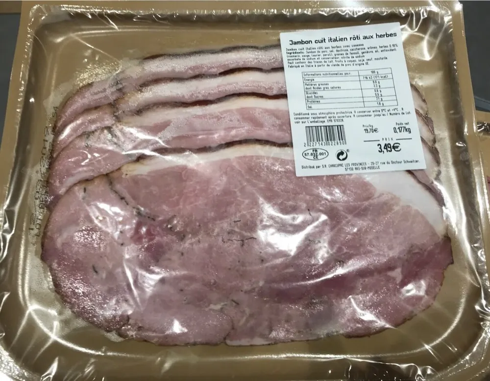 Jambon cuit italien roti aux herbes