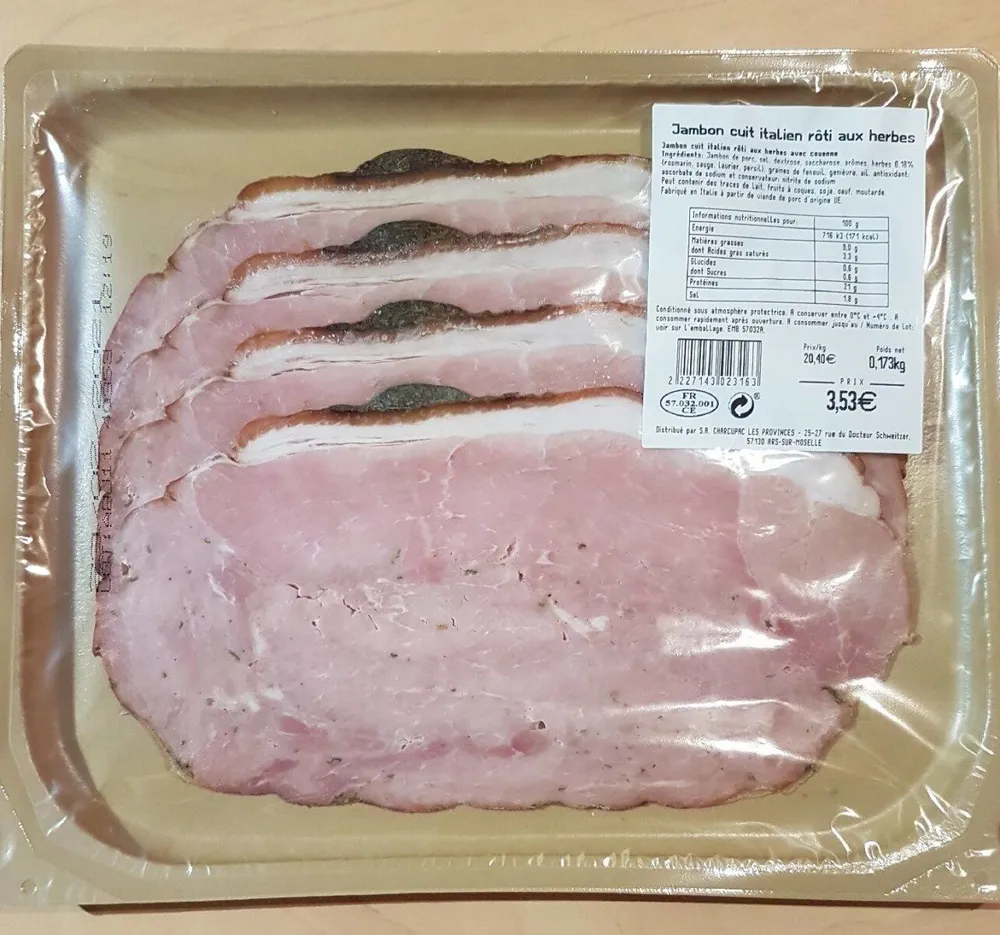 Jambon cuit italien aux herbes
