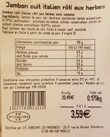 Jambon cuit Italien rôti aux herbes