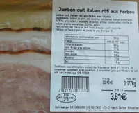 Jambon cuit italien rôti aux herbes