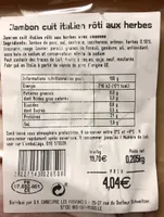 Jambon cuit italien aux herbes
