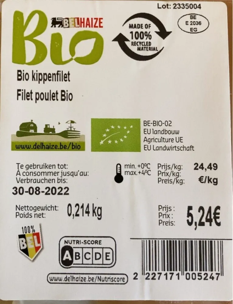 Filet poulet bio