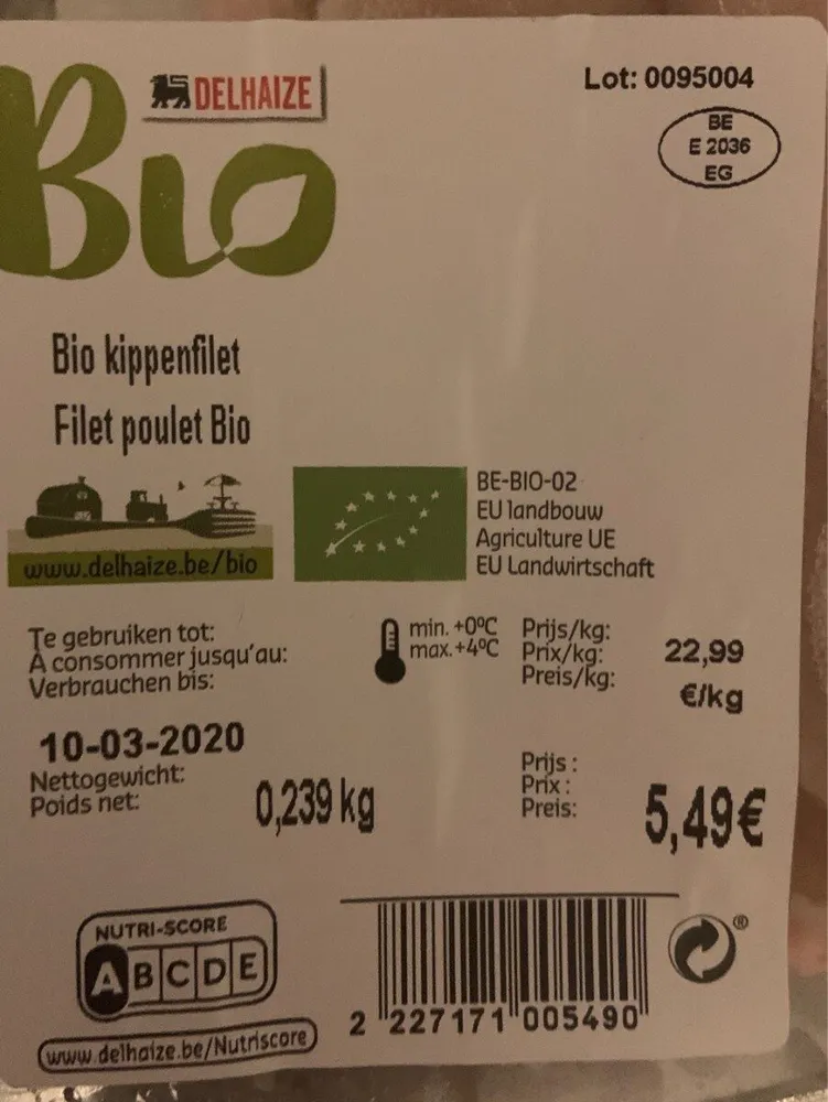 Filet poulet Bio