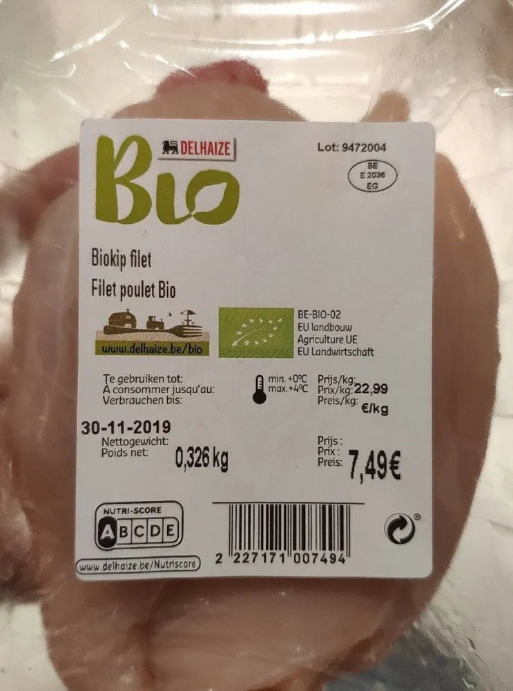 Filet poulet Bio