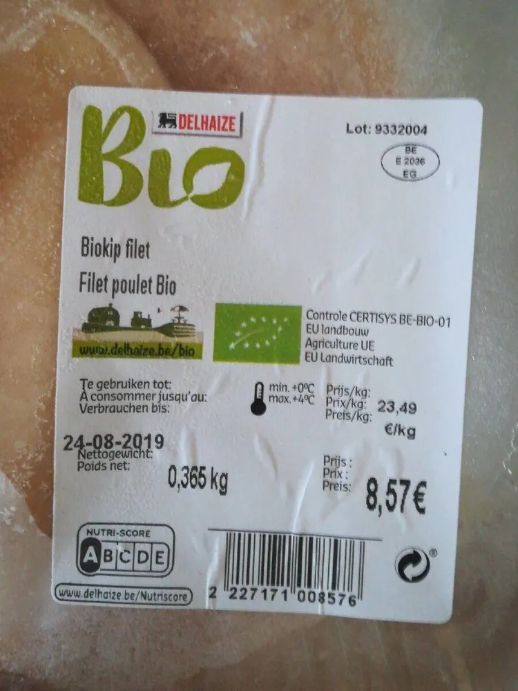 Filet de poulet bio