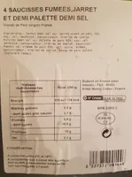 Saucisse fumees jarret palette demi sel