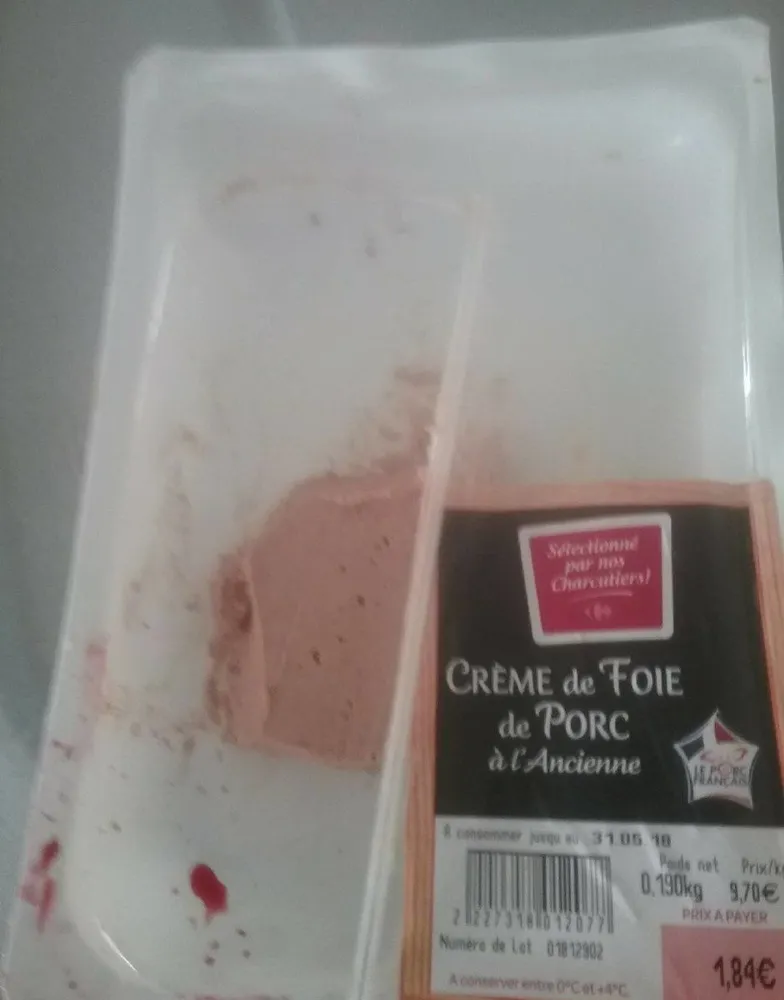 Crème de foie de porc