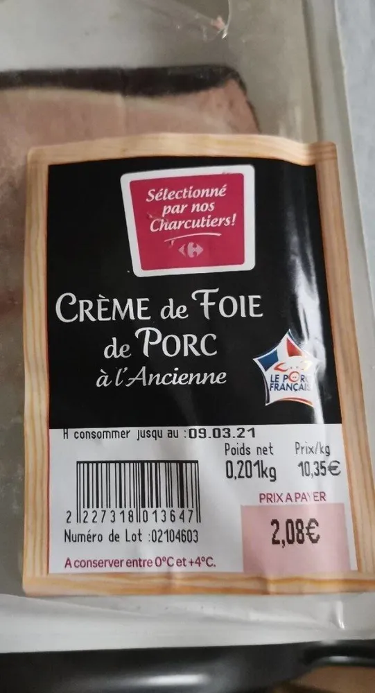 Crème de foie de porc à l'ancienne