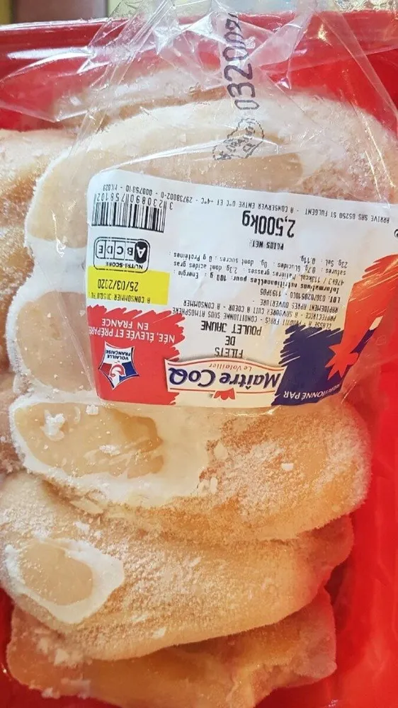 filets  de poulet jaune