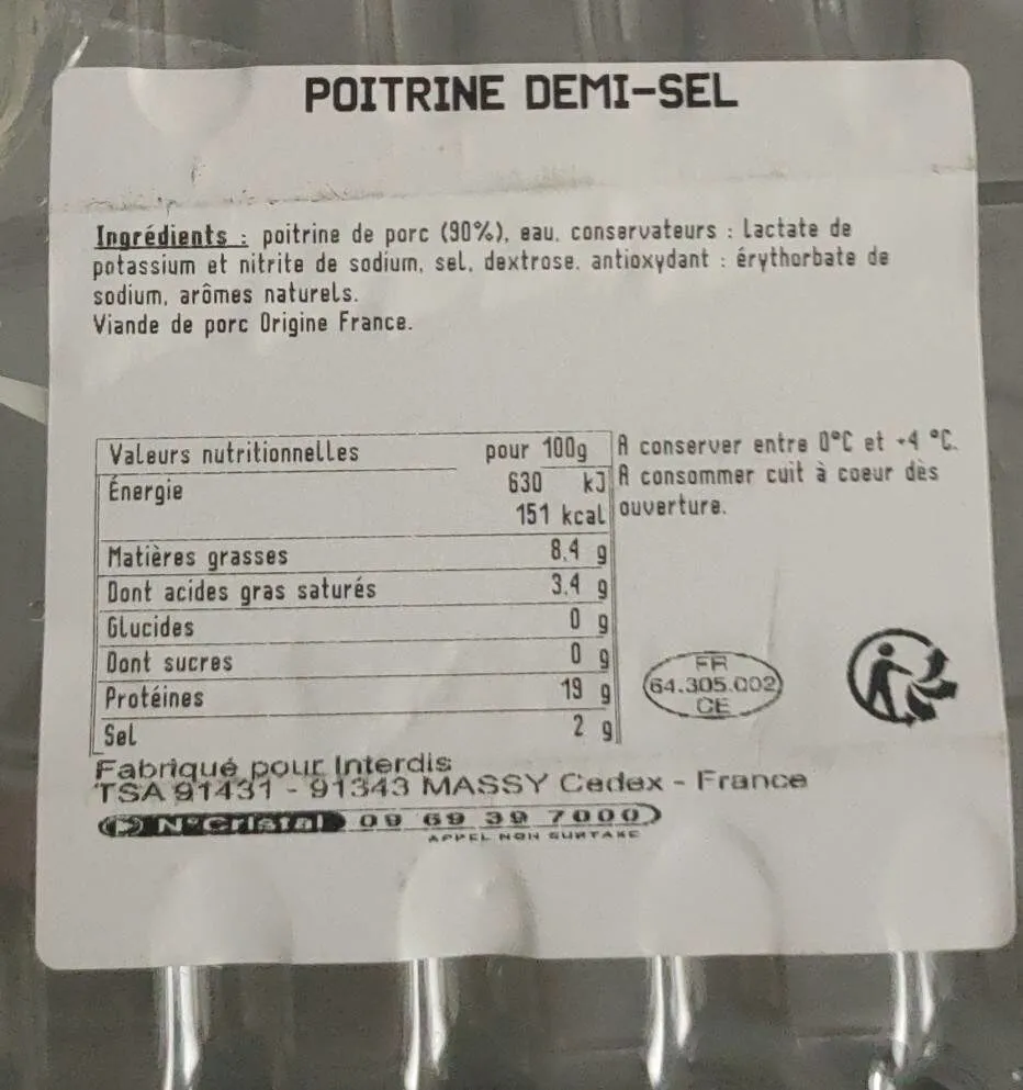 Poitrine de porc