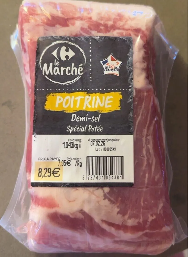 Poitrine Demi Sel Special Potée