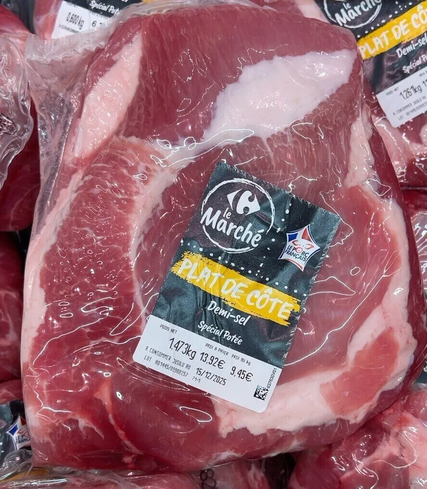 PLAT DE COTE DE PORC DEMI-SEL