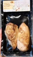 Filets de poulet avec peau saumurés et rotis