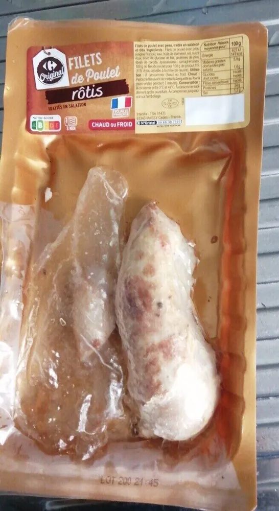 Filets de poulet rotis