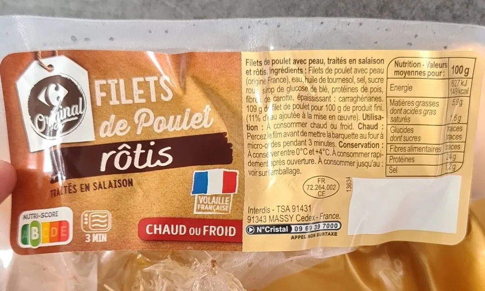 filet de poulet rôtis