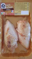 2 filets de poulet traités en salaison et rotis