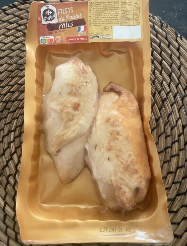 Filets de poulets rotis