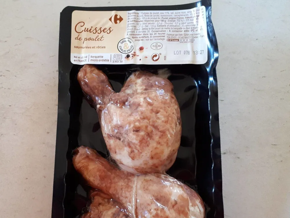 Cuisses de poulet saumurées et rôties