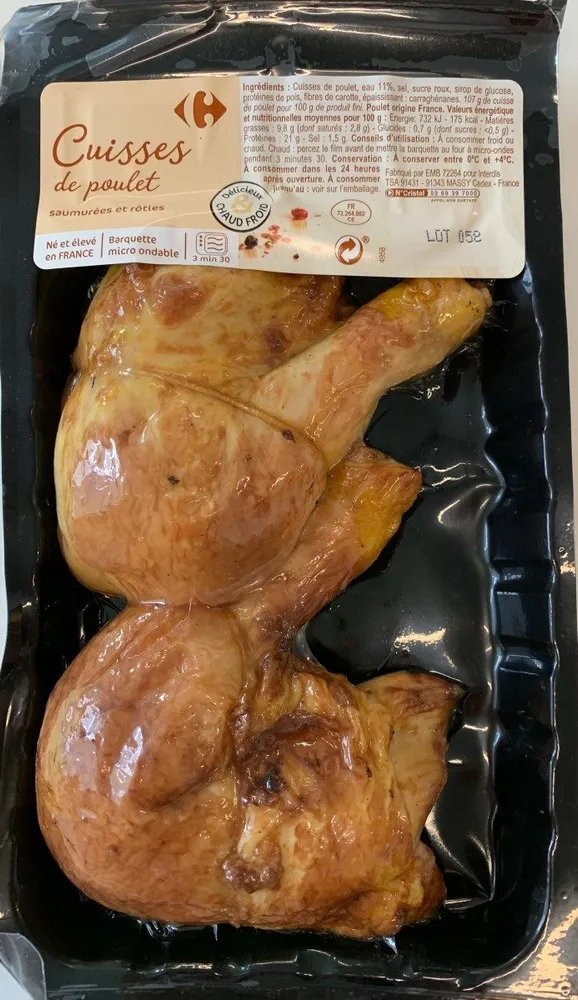 Cuisses de poulet saumurees et roties