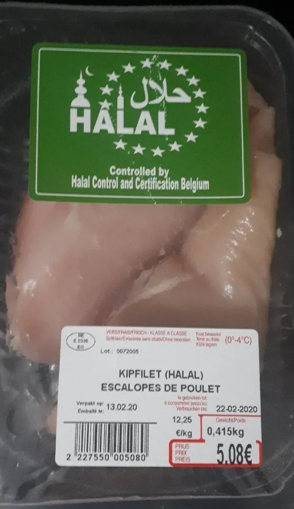 Escalopes de poulet halal