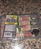 Brochetas marinadas con verduras