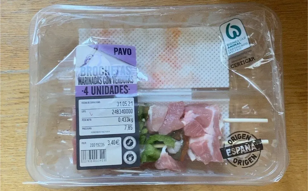 Brochetas de pavo
