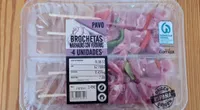 Brochetas marinadas con verduras