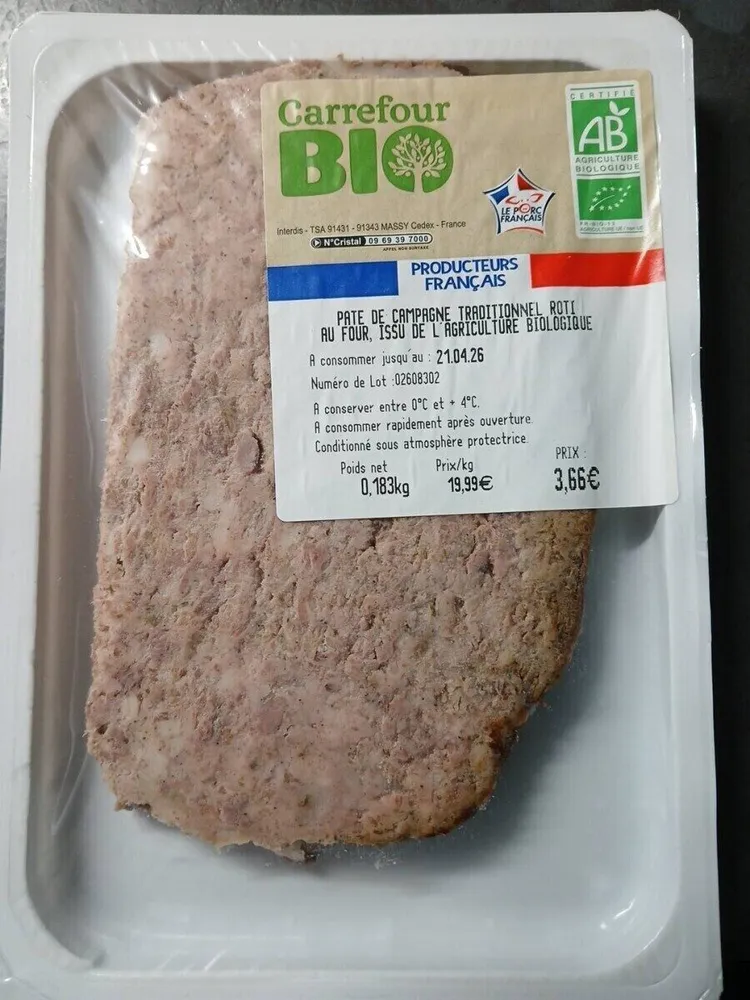 Pâté de campagne traditionnel rôti au four