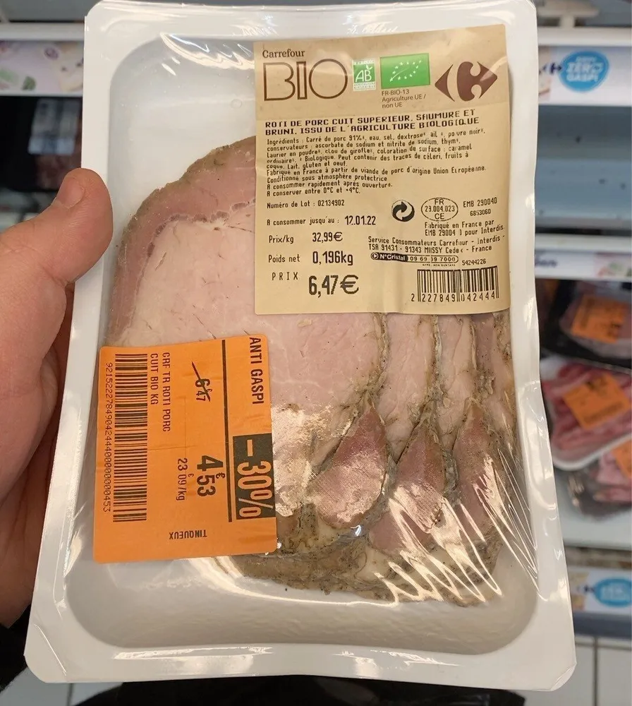 Rôti de porc cuit