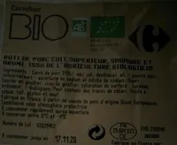 Rôti de porc cuit supérieur saumure et bruni