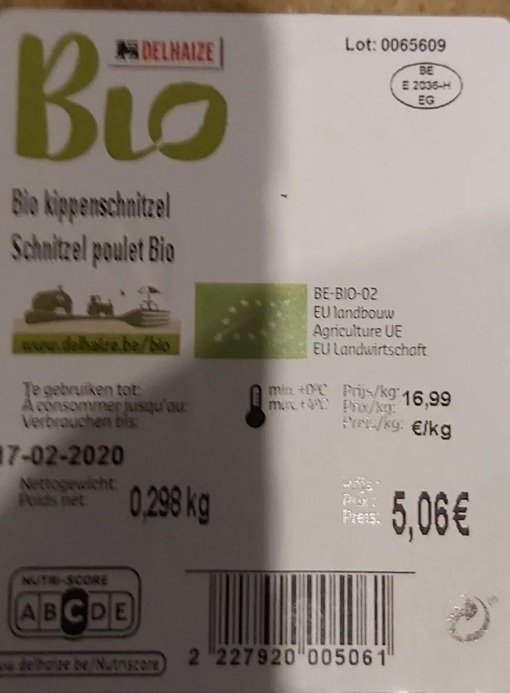Schnitzel poulet Bio