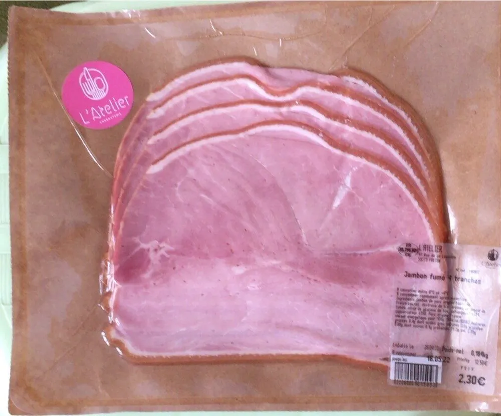jambon fumé 4 tranches