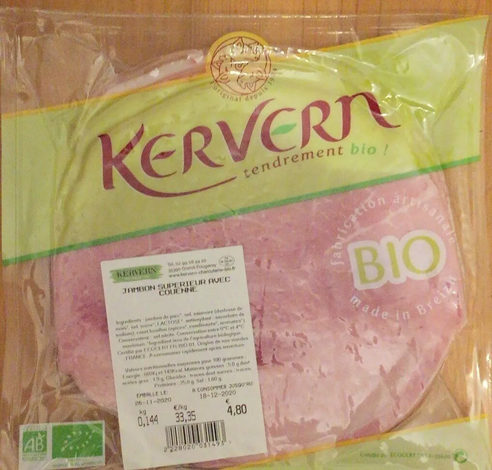 Jambon superieur avec couenne
