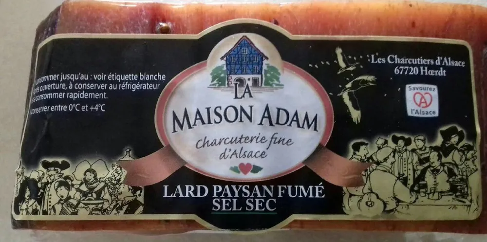 Lard paysan sel sec fumé