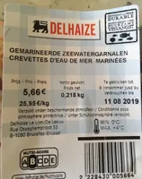 Crevettes d'eau de mer marinées