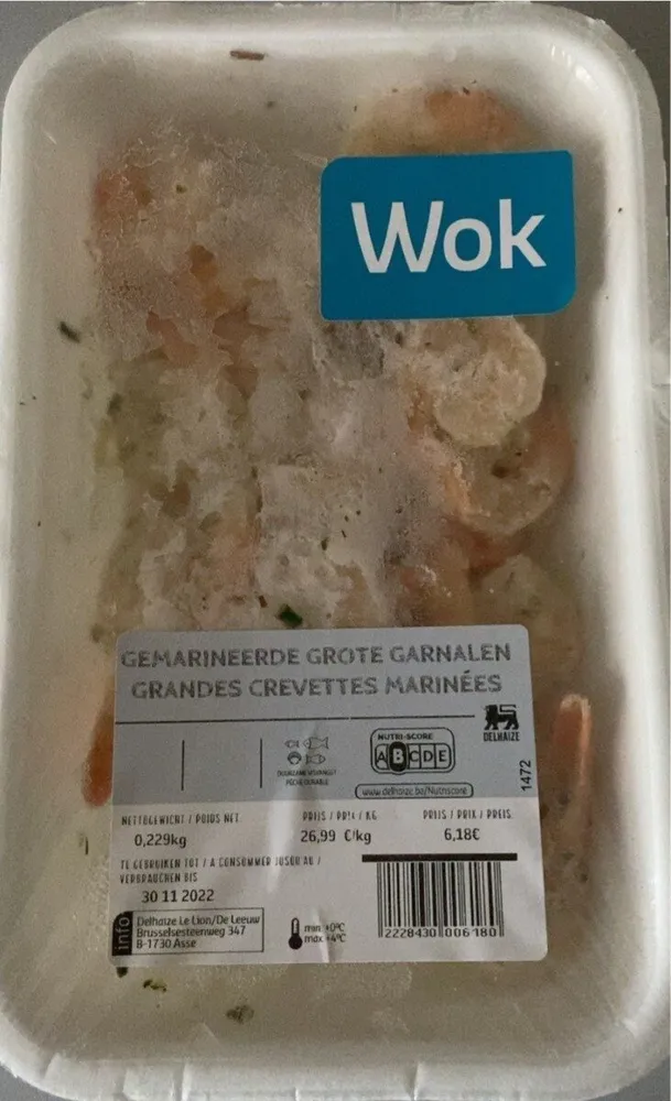 Grandes crevertes marinées