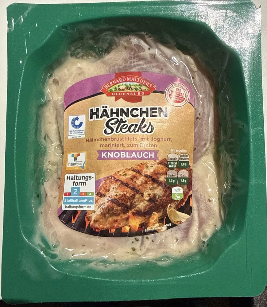 Hänchen Steaks Knoblauch