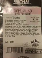Coppa chiffonade sel sec