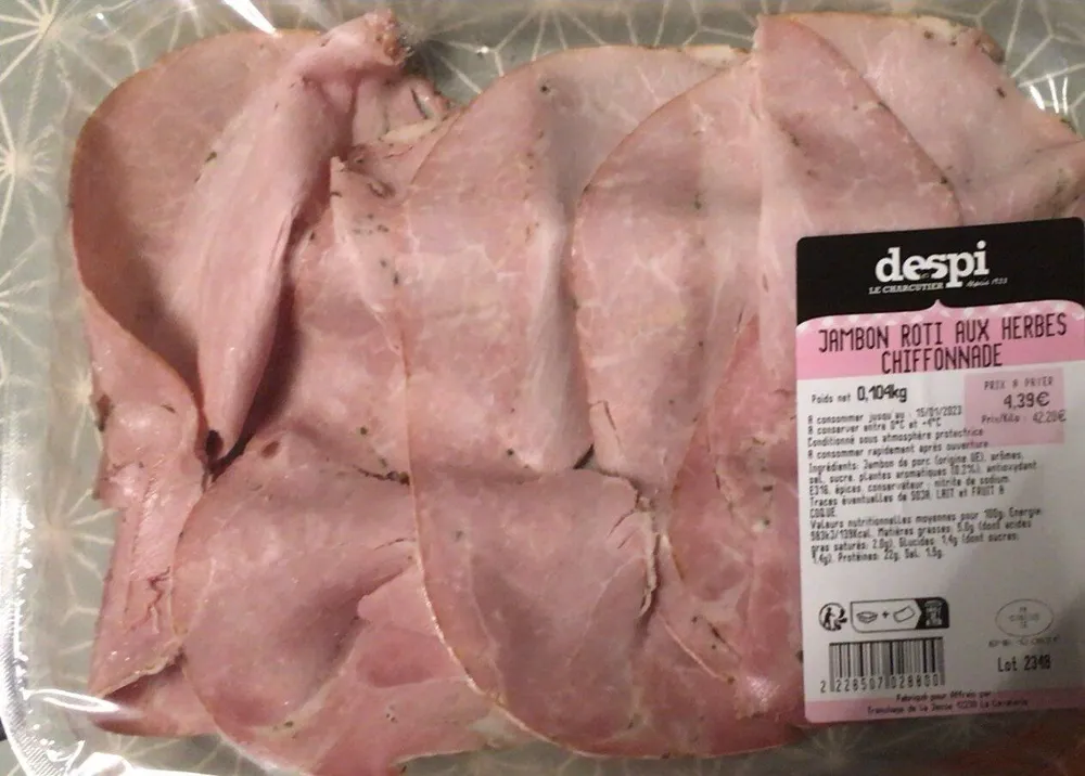 Jambon roti aux herbes