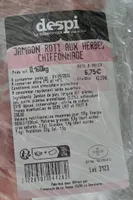 Jambon rôti aux herbes chiffonnade